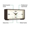 NEWGATE® Thunderbird Desk Clock | Retro Contemporary Rectangular Design |