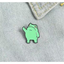 3 Pieces Funny Frog Brooch Set Cartoon Animal Brooches Pins Creative Lapel Pins Personality Frog Enamel Pin Brooch for Women Men Kids Gift