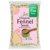 Jiva Organic Fennel Seeds 7 Oz Bag - Non-GMO, Certified,