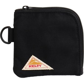 Kelti 3259272025 SQUARE COIN CASE 2 Coin Purse, Money Storage, Card Storage, Black, One size