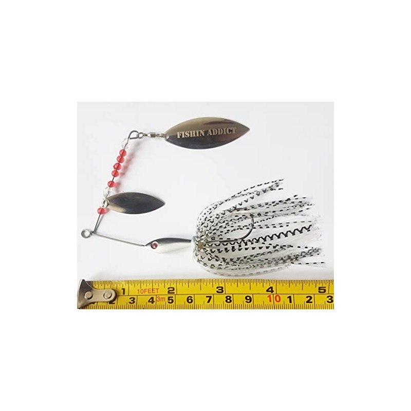 FISHIN ADDICT Spinnerbait Salt N Pepper fishing lure 16g