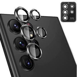 MOOISVS for Galaxy S24 Ultra 5G Camera Lens Protector, Anti-Scratch HD Clarity 9H Tempered Glass with Aluminum Edging, Individual Lens Screen Protective Ring, 2 Set, Black
