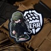 Gunfight Game Patch, Anime Bear Girl Printed Hook and Loop