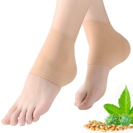 Castor Oil Pack Wrap for Foot, Castor Oil Socks for Dry Cracked Heels, Calluse, Moisturizing Heel Socks Foot Care for Women Overnight(Oil are Not Include) 2 PCS