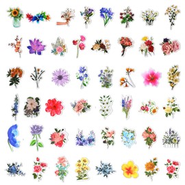 150 Stück Aufkleber Blumen Farbenfroh Sticker Blumen für Scrapbook Laptops Fotoalbum Koffer Wasserflaschen