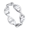 FOCALOOK Women's Ring, Men's 925 Silver, Anchor, Thin, Hypoallergenic, Simple,