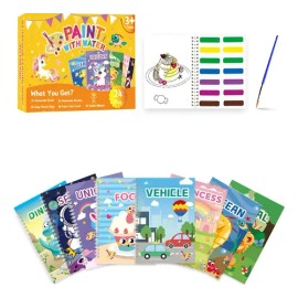 24 Pcs Libro Para Colorear Libreta De Dibujo De Acuarela.