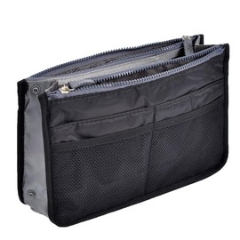 GXGM Bag Organiser, Bag Organiser, Handbag Organiser, Bag Organiser for Women, Cosmetic Organiser, Expandable Liner Bag, Pouch, Zip, Tote Organiser, Changing Bag, Travel Bag (Black)