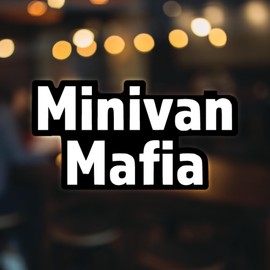 Minivan Mafia Vinyl Decal Sticker | Cars Trucks Vans SUVs Walls Cups Laptops | 6.5 Inch Decal | White | KCD2999