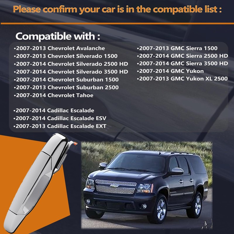 FFFauto Exterior & Interior Door Handle Set Door Handles Kit