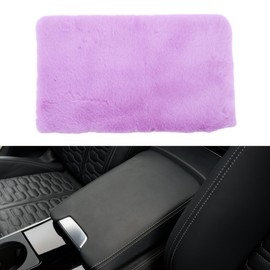 REPAIROCK Universal Center Console Cover Car Armrest Cover Middle Console Cover Lid for Most Vehicle SUV Car Sedan 15.75"x9.84"x0.79" Light Purple Faux Plush