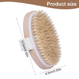 OUDQFCJ Dry Brush Body Brush Exfoliating Brush Natural Bristles Bath Brush for Removing Dead Skin Cellulite Improves Lymphatic Functions Exfoliating