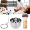 ochun Shaving 3-Piece Set, Beard Brush Holder, Stainless Steel, Brush