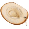 D Diana Dickson Kid's Straw Cowboy Hat w/Hat Band,Brown Wood