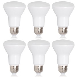 Maxxima LED BR20 Bulbs - 50 Watt Equivalent Dimmable 7 Watt Warm White 3000K R20 LED Lightbulb, 600 Lumens, Featuring an E26 Base, Ideal for Track or Recessed Lighting - 6 Pack