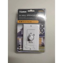 Tork In-Wall Springwound Interval Timer Switch RFD60M Indoor White Faceplate