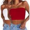 Womens Tube Tops Summer Bandeau Casual Crop Top Going Out