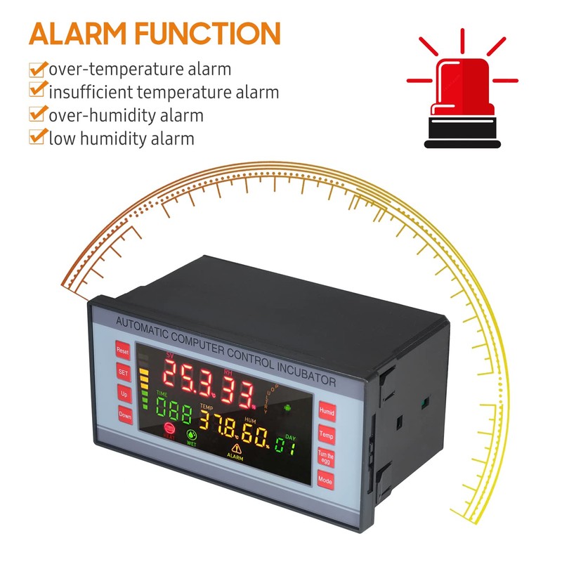 Egg Incubator Controller Thermostat with Temperature Humidity Sensor Probe Temperature