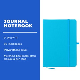 Gifts by Design Set of 10 Journal Notebooks for Women & Men – 80 Pages, Light Blue – Composition Notebook for Journaling, Writing, Work, Travel, College – Make Custom Designs for Events & Promotions