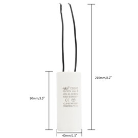 YATAI CBB60 Capacitor 35uF 450V AC, Motor Run Capacitor, Polypropylene Film, Cylindrical 1.97 x 3.74 in, for AC Motor, Air Compressor, HVAC, and Blower Replacement