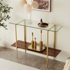 LumFurn Glass Console Table for Living Room, Foyer & Entrance,