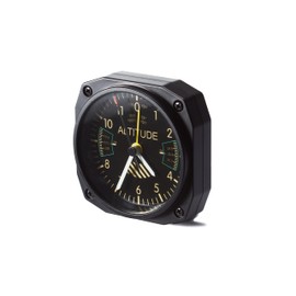 1UTech Alarm Clock with Aircraft Cockpit Instrument Face (Altimeter)