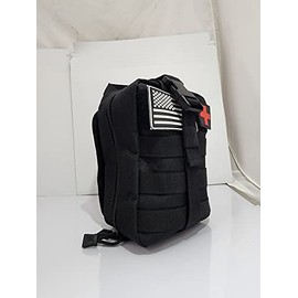 Individual First Aid/Trauma Kit in Modular Bag for Emergency and Preparedness (2-Kits, Black)