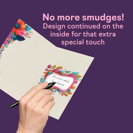 Mum Birthday Card - Vibrant Flowers - Beautiful Happy Birthday Card for Mum from Daughter Son, 5x7 Inch Floral Bday Mothers Day Greeting Cards