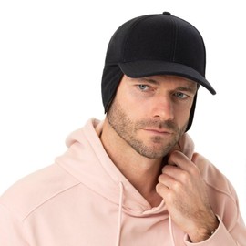 Stetson Vaby Men's Full Cap with Cashmere - Peaked Cap with Neck Protection - Baseball Cap with Ear Protection - Wool Cap Autumn/Winter - Winter Cap - L (58-59 cm)