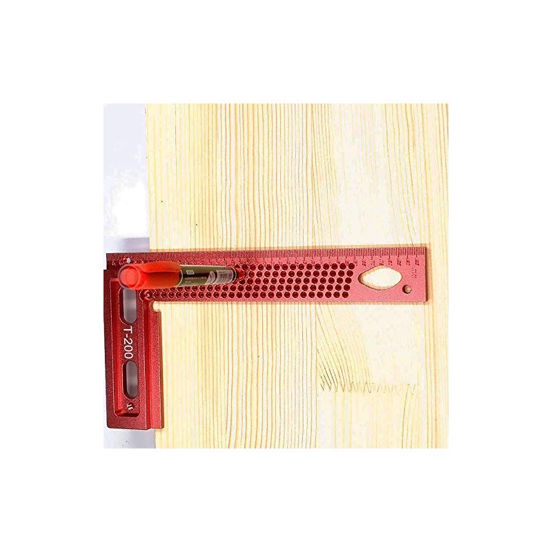 CarAngels Woodworking Ruler Gauge T-Shaped Cage Right Angle Ruler Injury