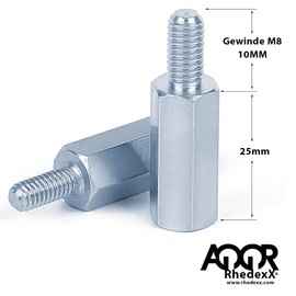 RhedexX Thread Spacers Thread Extensions Spacer Bolts Stainless Steel M18 25 mm Pack of 4 M8 x 25 mm