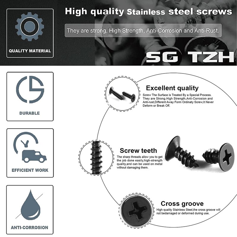 #12 x 1-1/4" Wood Screw 100Pcs 18-8 (304) Stainless Steel