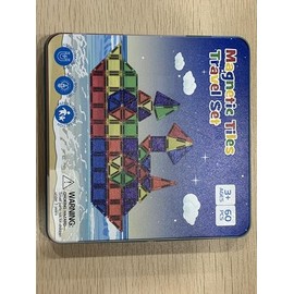 60pcs Diamond STEM Magnetic Tiles Construction Set Geometry Learning Travel Toys with Metal Case Portable Building Base STEM Toddler Puzzle Birthday Gift Toys for Boys and Girls Ages 3+