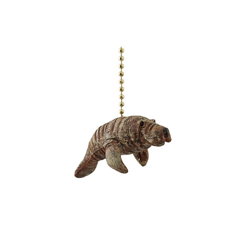Tropical Manatee Sea Cow TiKi Ceiling Fan Light Pull Chain
