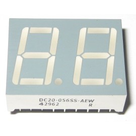 2 Digit / 2 Cathode Red 2.5 VDC 7 Segment LED Display - Two 0.57" Digits