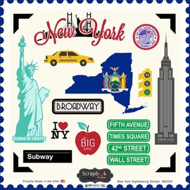 New York Sightseeing Scrapbook Stickers (60334)