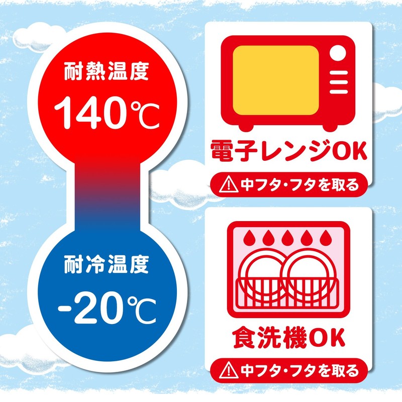 レック アンパンマン フォーク付 ランチBOX 弁当箱 (270ml) ブルー KK-312