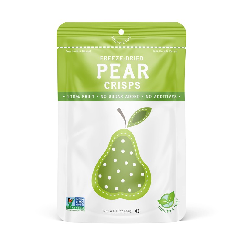 Nature's Turn Freeze-Dried Fruit Snacks, Pear Crisps, Pack of 6