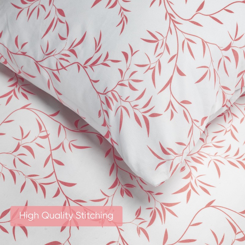 Utopia Bedding Utopia Bedding Double Vines Coral Print Duvet Cover