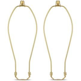 Juego de 2 pantallas de lámpara desmontables – 30,5 cm, incluye soporte para arpa, base de sillín ligera y acabado de lámpara, convertidor de lámpara de arpa de latón para lámparas de mesa y de pie