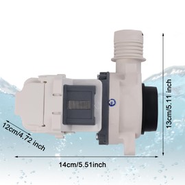 W11399437 Washing Machine Water Drain Pump Compatible with Crosley, Washer Parts Replacement Drain Pump for Efficient Water Removal