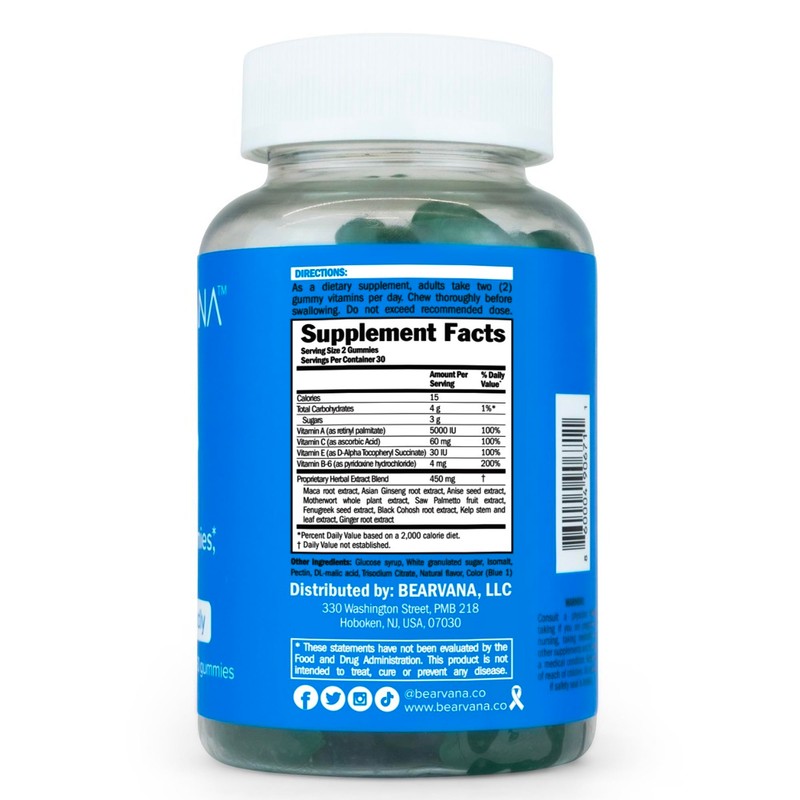 BEARVANA BEARVANA Peach Support Gummies & Vaginal pH Balance &