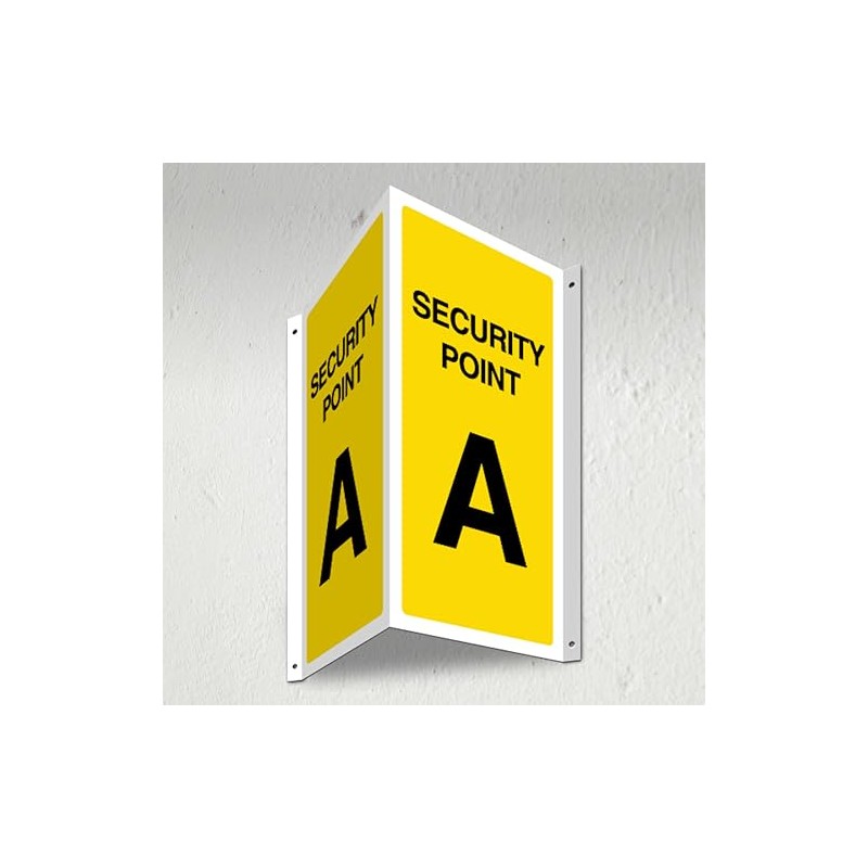 V Safety Security Point A - 3D Corridor Sign 340
