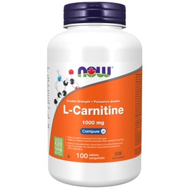 NOW NOW - L-Carnitine, Double Strength 1000mg 100 Tablets