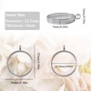 WANDIC Silver Photo Charms, 4 Pcs Screw Thread Round Memory