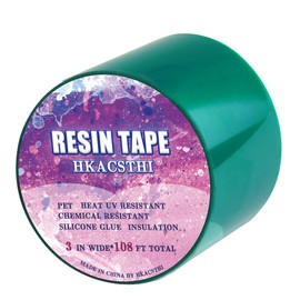 HKACSTHI 108 Feet Resin Tape for Epoxy Resin Molding Silicone Epoxy UV Resin Tape Epoxy Release Tape for Pouring Thermal High Temperature Tape (1 Roll, 3 inches)
