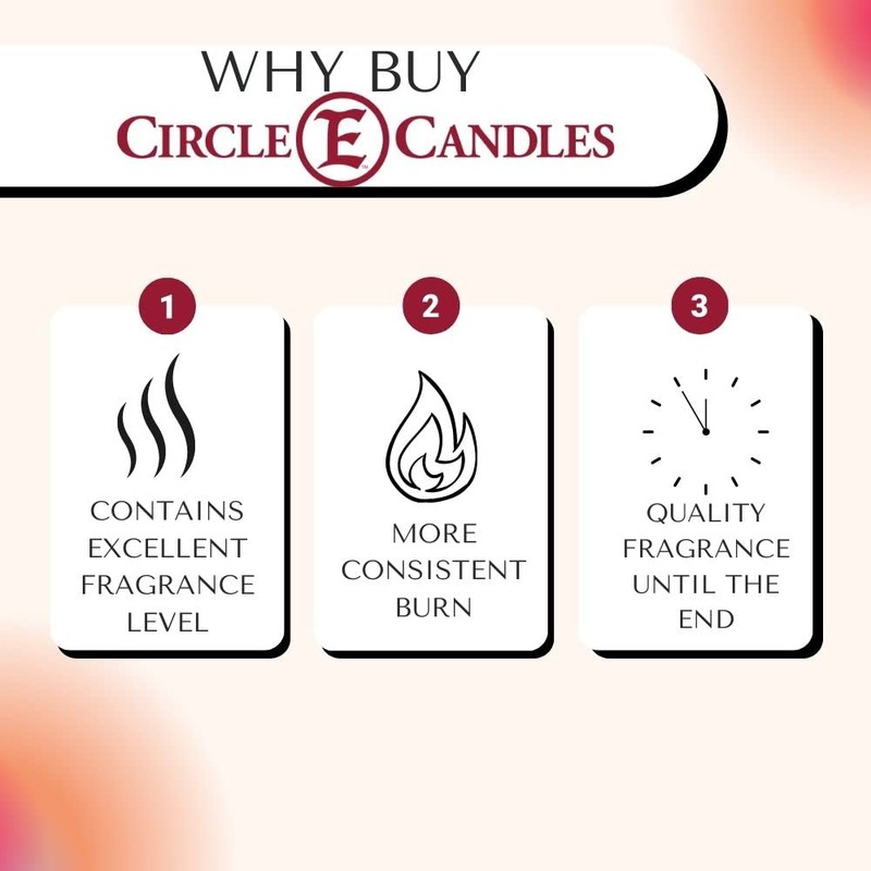 Circle E Candles, Leather Scent, Small Size Jar Candle, 8oz,