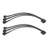 2 Pack Molex to 3 Pin or 4 Pin Fan