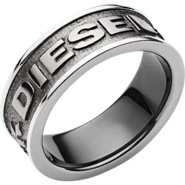 Diesel Ring for Women Steel, 8, 9, 10, 11.5 Gunmetal Stainless Steel Ring, DX1108060