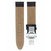 Ewatchparts 20mm Smooth Leather Watch Band Strap Deployment Clasp Bracelet